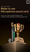 Live Streaming Microphone with Built-in DSP Sound Card
